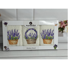 Merzuka lavanta lila Махрові рушники 30х50см., 3шт. (37403)