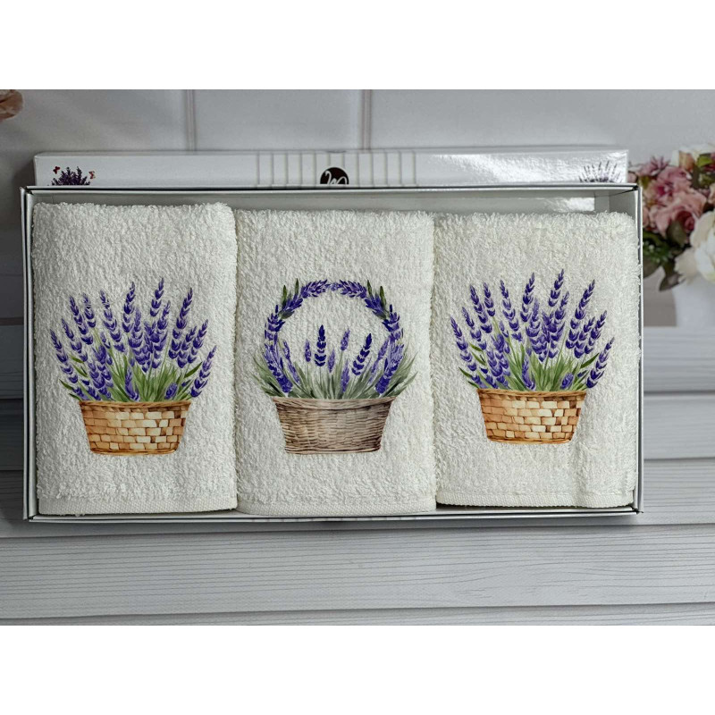 Merzuka lavanta lila Махрові рушники 30х50см., 3шт. (37403)