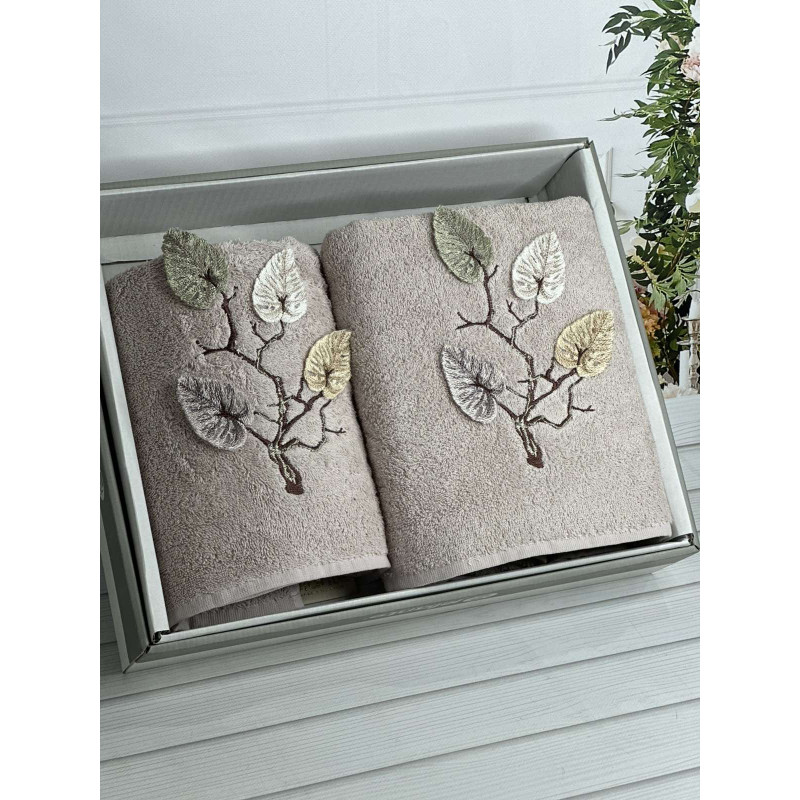 Piante Listik gul 3D 2в1 бавовняні рушники.Туреччина. (38760)