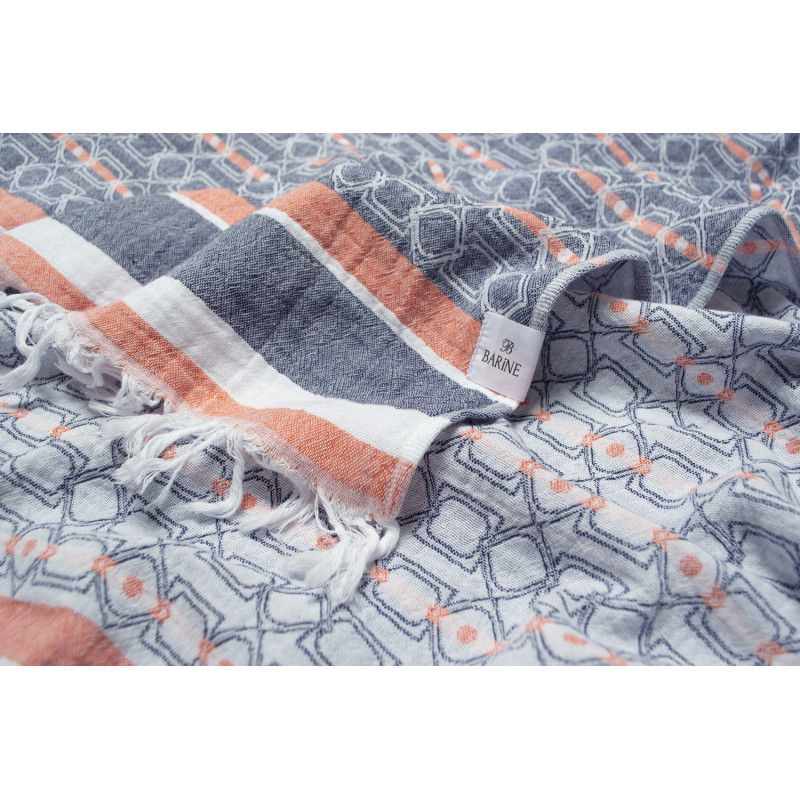 Рушник Barine Pestemal - Sailor 90*160 Oranj-Navy