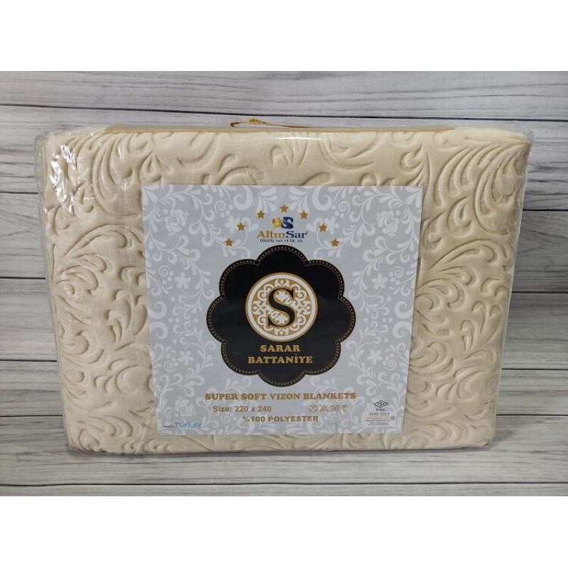 Karamel 220х240см., акріловий плед Sarar Туреччина (28569)