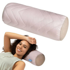 Подушка-калик NORDIC COMFORT IDEIA 15х40 см із повітропроникною вставкою, подушка для шиї та голови беж