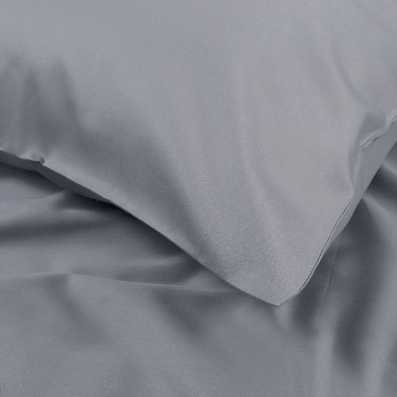 Постільна білизна Dantela Vita сатин з вишивкою - Pamira beyaz-antrasite біло-сірий євро