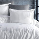 Постільна білизна Dantela Vita сатин з вишивкою - Pamira beyaz-antrasite біло-сірий євро