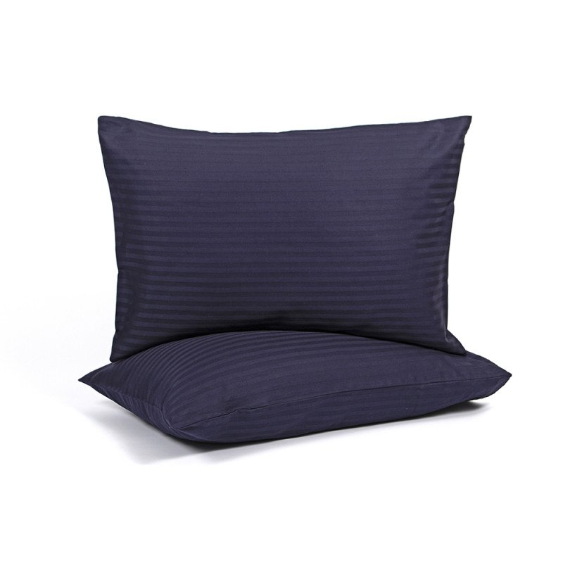 Наволочки Lotus Готель - Сатин Страйп 1*1 темно-синій Туреччина 50*70 (2 од.)