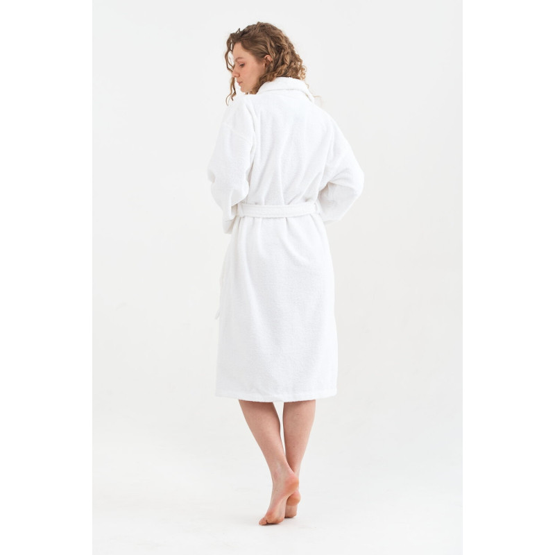 Халат махровий unisex Lotus Home - Basic Line white 2XL
