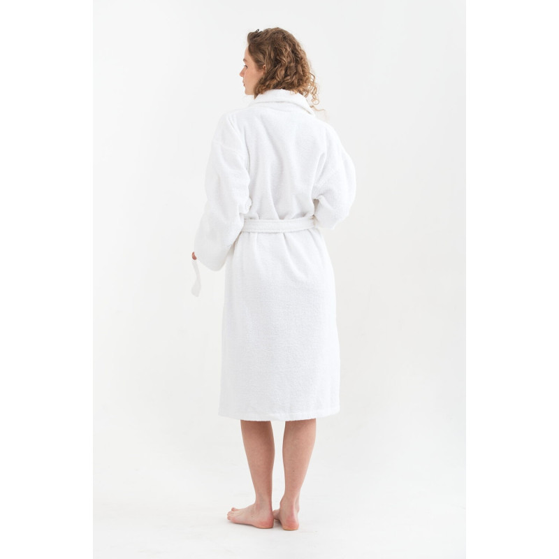 Халат махровий unisex Lotus Home - Basic Line white 2XL