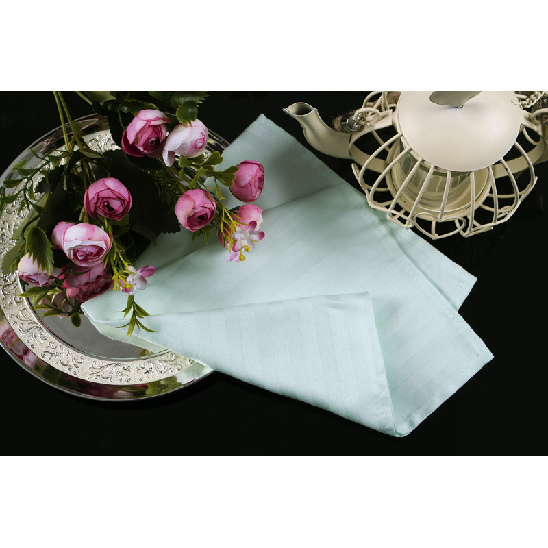 Серветка Lotus готель - Ментол сатин страйп 1*1 45*45