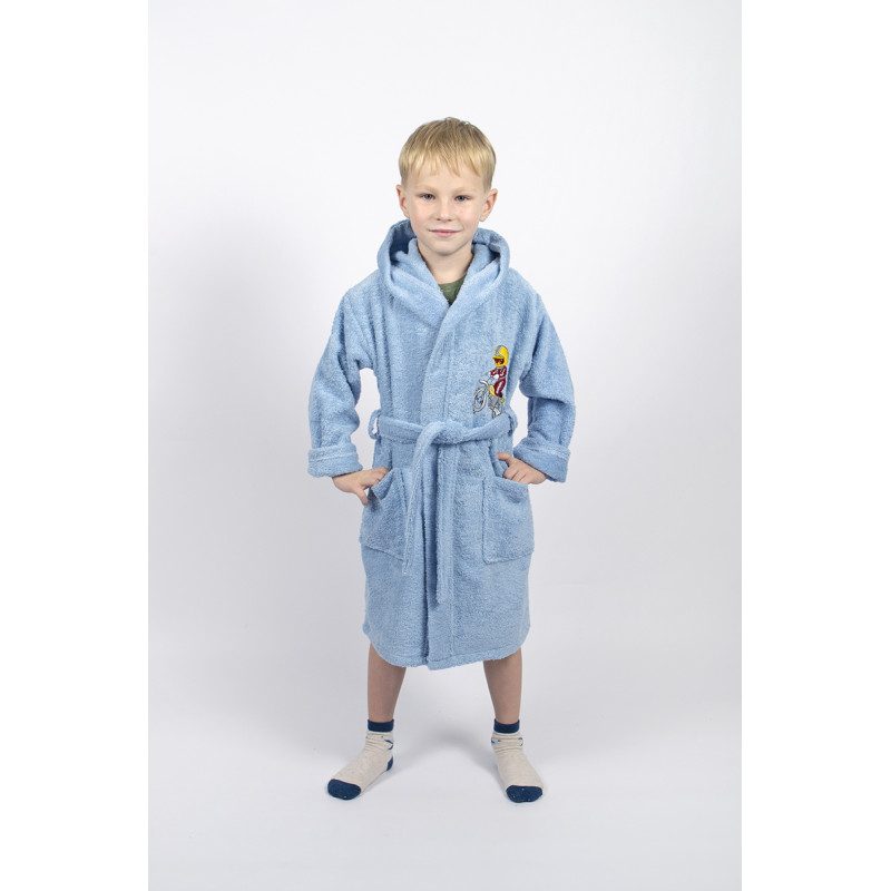Халат дитячий Lotus - Train moto 3-4 роки блакитний