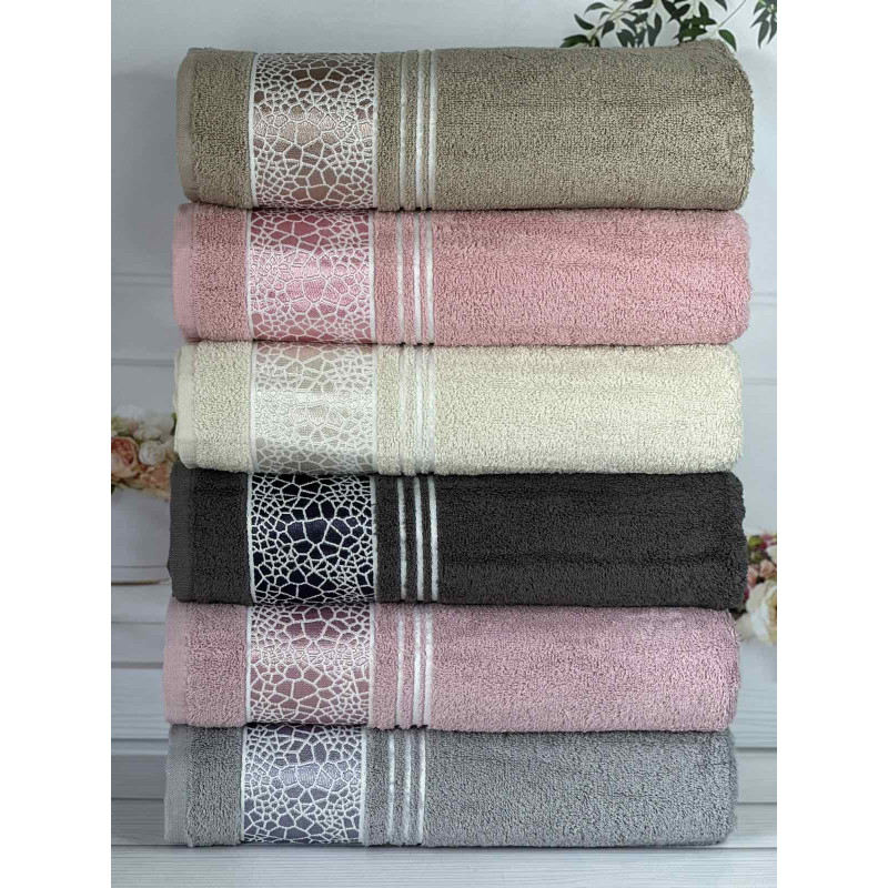Kirikcam Durul махрові рушники 70х140см., 6 шт/уп. Туреччина (43255)