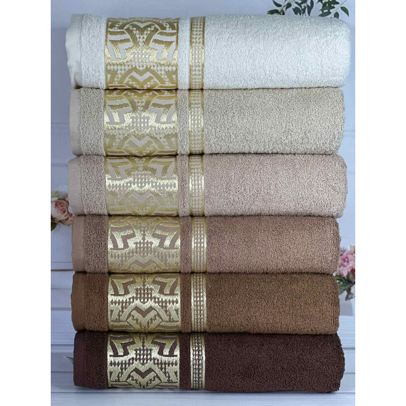 Osmanli Durul махрові рушники 70х140см., 6 шт/уп. Туреччина (31833)