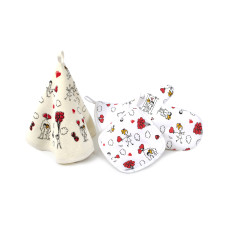 Кухонний набір Lotus Daily - Love is рукавиця + прихватка + рушник