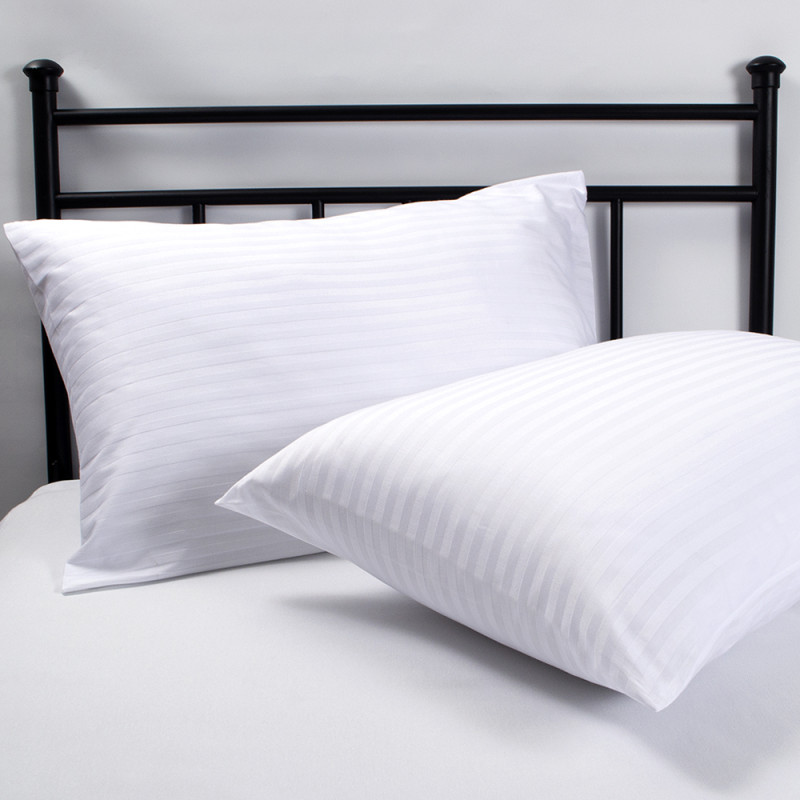 Наволочки Iris Home Готель - Сатин Страйп 1*1 білий 50*90 (2од)