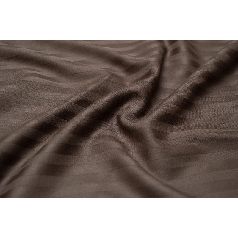 Простирадло Iris Home Готель - Сатин Страйп 1*1 кавовий 180*240