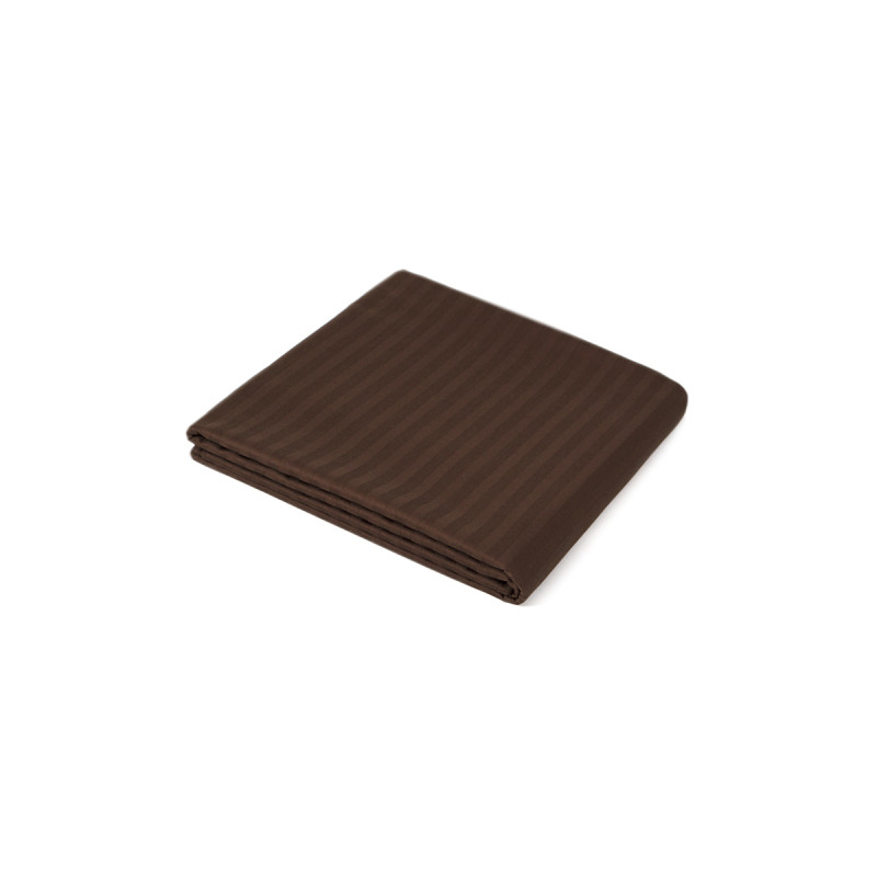 Простирадло Iris Home Готель - Сатин Страйп 1*1 кавовий 240*260