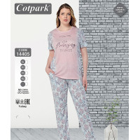 Жіноча піжама Cotpark 2XL з бавовни 80% (Pigama-144)