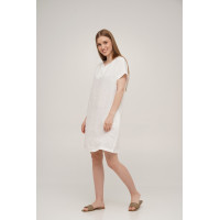 Сукня SoundSleep Linen лляна коротка M біла (653590753360)