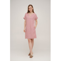 Сукня SoundSleep Linen лляна коротка S рожева (653590753650)