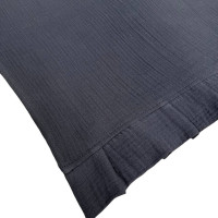 Ранер SoundSleep Muslin Graphite 40х180 см з рюшами (94331974)