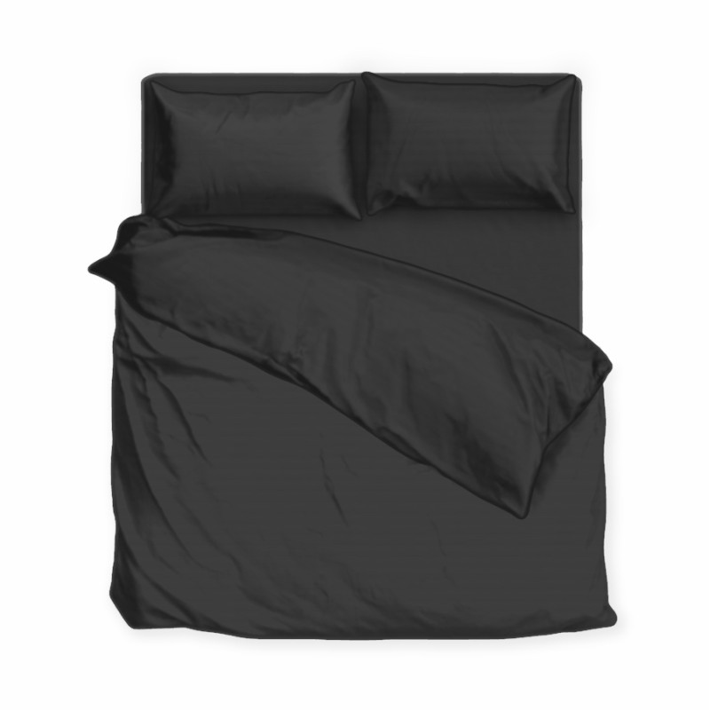 Комплект постільної білизни SoundSleep Silken сатин-страйп Сімейний 160х220 см чорний (2800004482226)