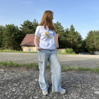 Футболка Emily з принтом Heart унісекс XL біла (TSHTWXL-121984)