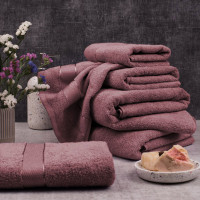 Набір рушників SoundSleep Rossa 2 шт махрових 50х90 см і 70х140 см 400г сангрія (2800004680073)