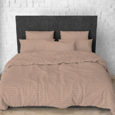 Комплект постільної білизни SoundSleep Stripy Mokko бязь Полуторний 160х220 см бежевий (2800004674546)