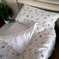 Комплект постільної білизни SoundSleep Flowers муслін підлітковий 145х210 см (94099751)