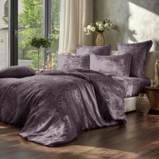 Комплект постільної білизни SoundSleep Jacquard Nonpareil Dry rose сатин-жаккард Двоспальний Євро 200х220 см суха троянда (2800004890434)