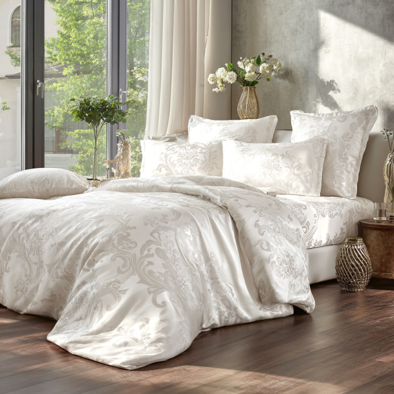 Комплект постільної білизни SoundSleep Jacquard Nonpareil Noble Сream сатин-жаккард Сімейний 160х215 см кремовий (2800004922302)