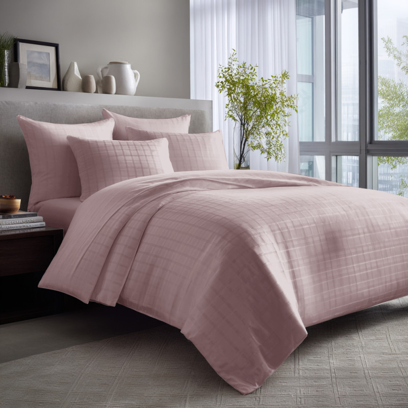 Комплект постільної білизни SoundSleep Jacquard Delicacy Rose сатин-жаккард Двоспальний Євро 200х220 см суха троянда (2800004890472)
