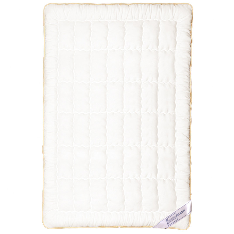 Ковдра SoundSleep Woolen Gold зимова вовняна тик 155х215 см 450г молочна (2800004918657)