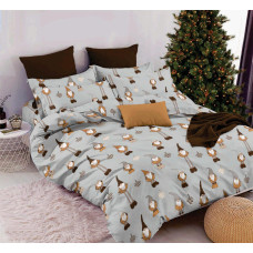 Комплект постільної білизни SoundSleep Gnoms Тепло зимових снів бязь Полуторний 145х215 см світло-сірий (2800004904186)