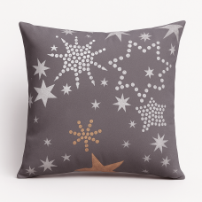 Подушка декоративна SoundSleep Stars Тепло зимових снів бязь 45х45 см шоколадна (2800004904179)