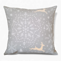 Подушка декоративна SoundSleep Wheel of Fortune Тепло зимових снів бязь 45х45 см сіра (2800004903998)