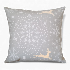 Подушка декоративна SoundSleep Wheel of Fortune Тепло зимових снів бязь 45х45 см сіра (2800004903998)