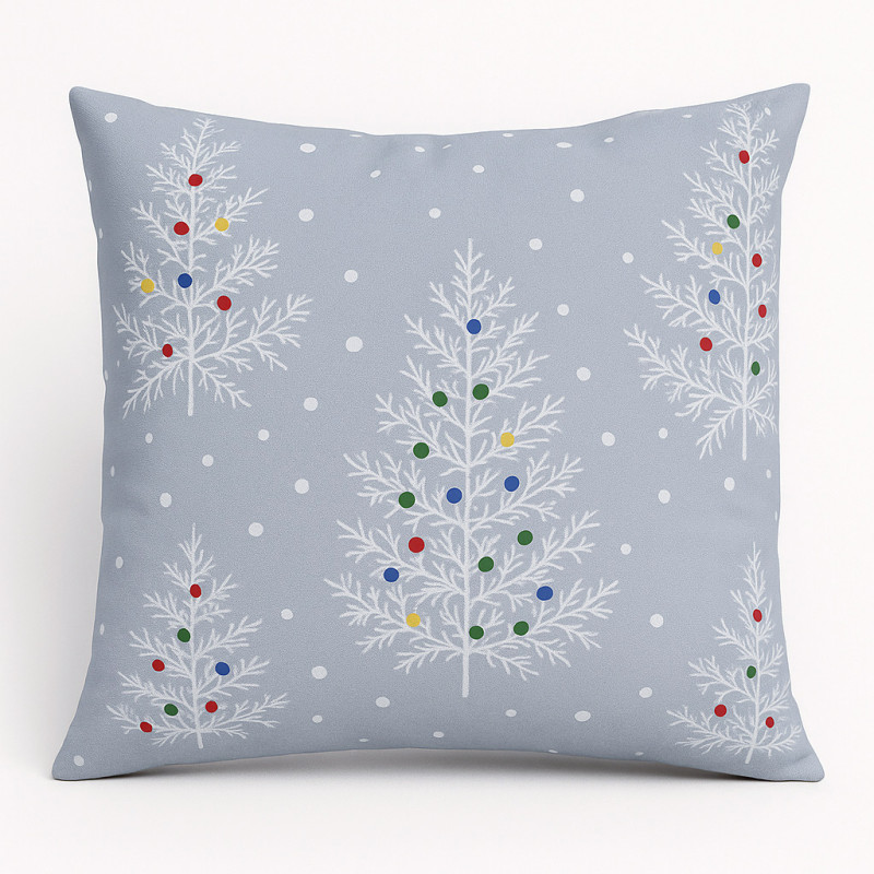 Подушка декоративна SoundSleep Winterly Тепло зимових снів бязь 45х45 см сіра (2800004903813)