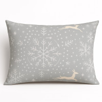 Наволочка декоративна SoundSleep Wheel of Fortune Тепло зимових снів бязь 50х70 см сіра (2800004903899)