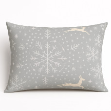 Наволочка декоративна SoundSleep Wheel of Fortune Тепло зимових снів бязь 50х70 см сіра (2800004903899)