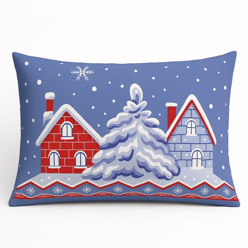 Наволочка декоративна SoundSleep Winter  Тепло зимових снів бязь 50х70 см блакитна (2800004904612)