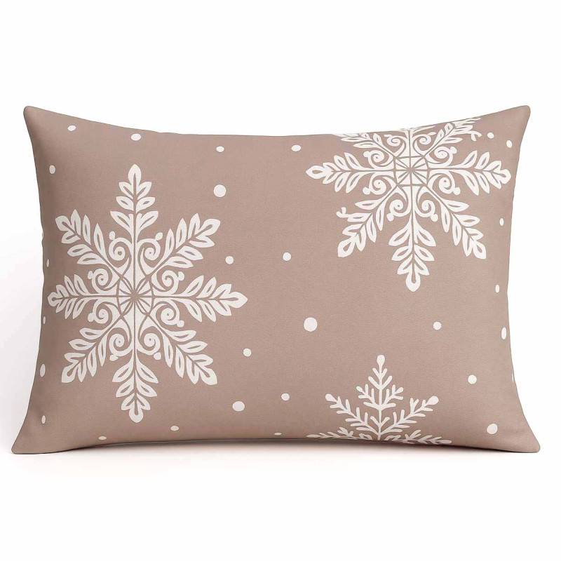 Наволочка декоративна SoundSleep Snowfall Тепло зимових снів бязь 50х70 см мокко (2800004904438)