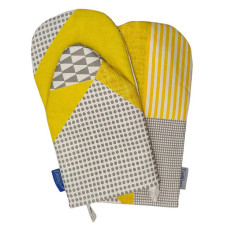 Рукавиця-прихватка SoundSleep Abstract Магія почуттів полупанама сіра-жовта (2800004889568)