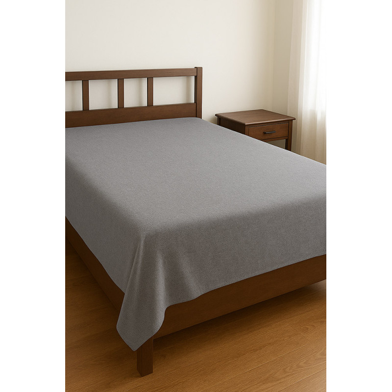 Простирадло фланелеве SoundSleep Grey фланель 150х240 см сіре (2800004996754)