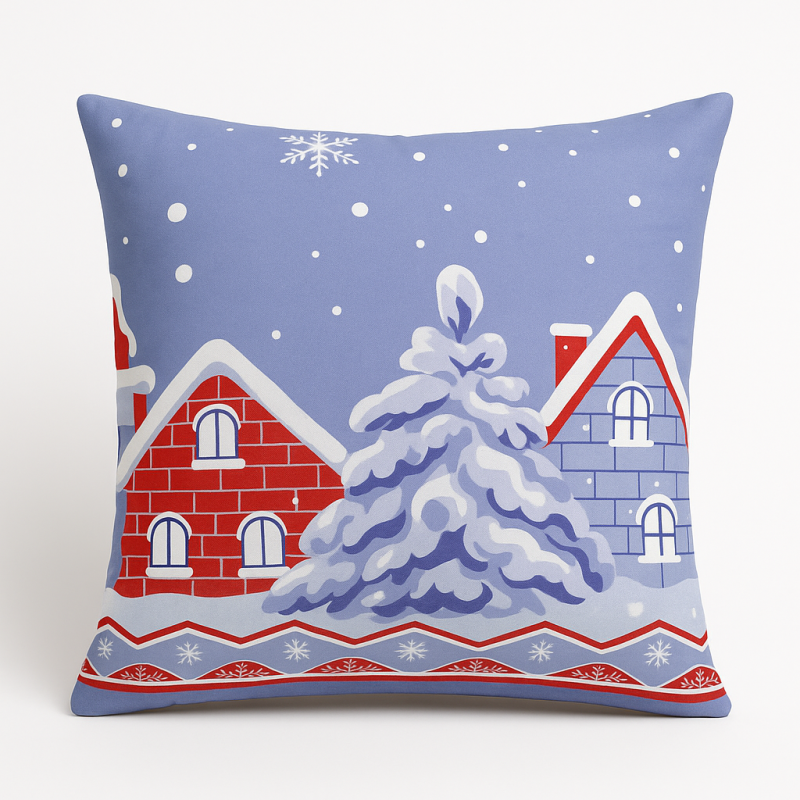 Наволочка декоративна SoundSleep Winter  Тепло зимових снів бязь 45х45 см блакитна (2800004904582)