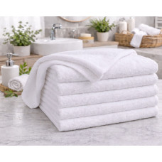 Набір з 6 махрових рушників SoundSleep Hotel 500г 20/2 білий 70х140 см (2800004992336)