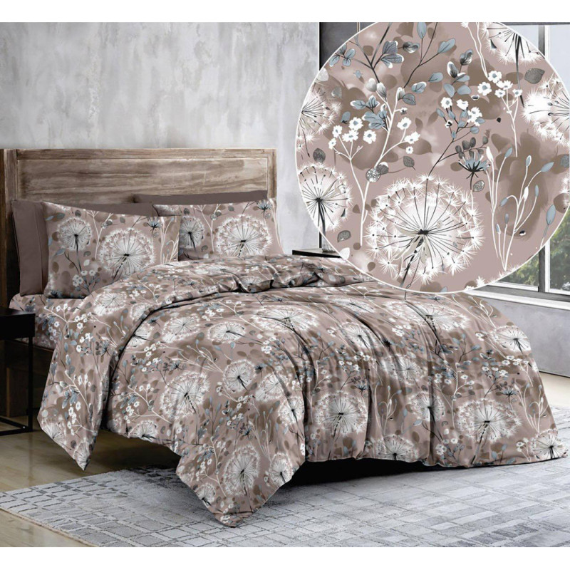 Комплект постільної білизни SoundSleep Meadow Brown бязь-голд односпальний 140х215 см (2800005071320)