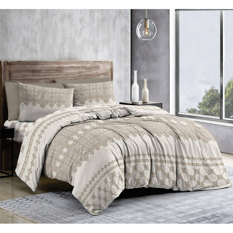 Комплект постільної білизни SoundSleep Lace Beige бязь-голд полуторний 160х220 см (2800005093469)