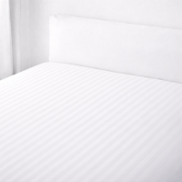 Простирадло Stripe SoundSleep сатин-страйп 240x260 см біле (94241693)