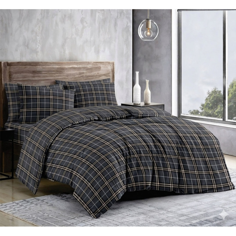 Двоспальний євро комплект постільної білизни SoundSleep Tartan