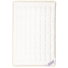 Зимова вовняна ковдра SoundSleep Woolen Gold, тик, молочна, 155×215 см